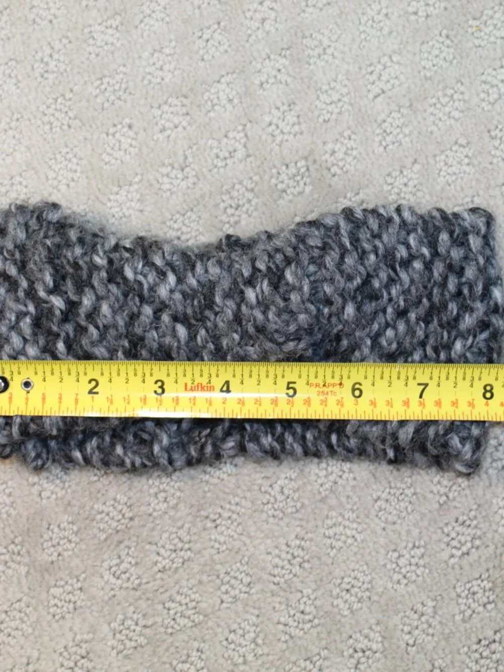 Grey & Black Chunky Knit Twist Ear Warmer Head Band
